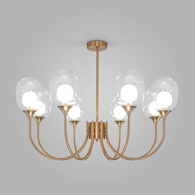 Подвесная люстра Eurosvet Spritz 70217/8 латунь изображение 1 Подвесная люстра Eurosvet Spritz 70217/8 латунь Фото № 1