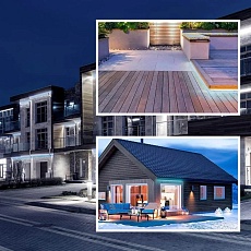 Светодиодная влагозащищенная лента OGM 7W/m 120LED/m 2835SMD холодный белый 50M O17-09 1