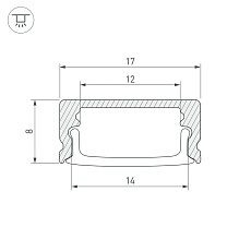 Профиль Arlight LINE-1708-2000 WHITE 044234 2