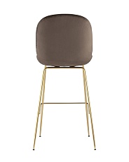 Барный стул Stool Group Турин со спинкой велюр коричневый золотые ножки 8329C VELVET BROWN 3