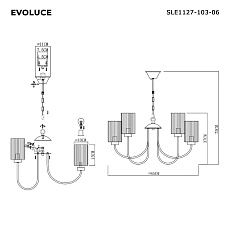 Подвесная люстра Evoluce Tilda SLE1127-103-06 1