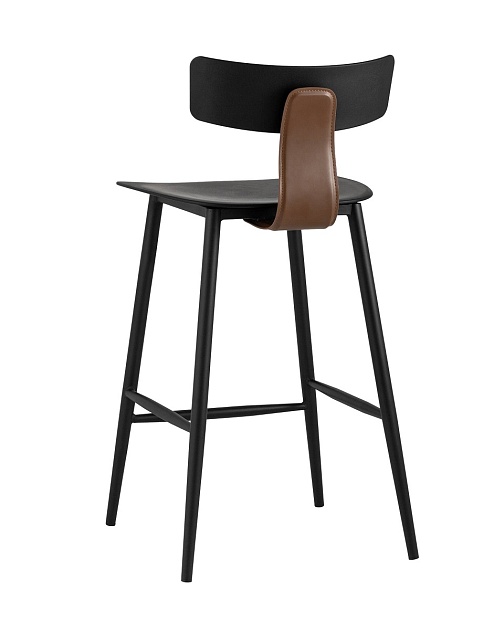 Полубарный стул Stool Group ANT пластиковый черный 8333A black Фото № 5