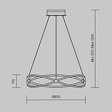 Подвесной светодиодный светильник Maytoni Weave MOD062PL-L56CH3K 2