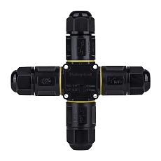 Соединитель-коннектор для проводов X 3-контактный LD557 Stekker, водонепрониц. пружинный контакт 50559