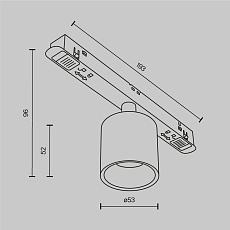 Трековый светодиодный светильник Maytoni Technical Magnetic Exility Alfa S TR132-2-7W4K-BS 1