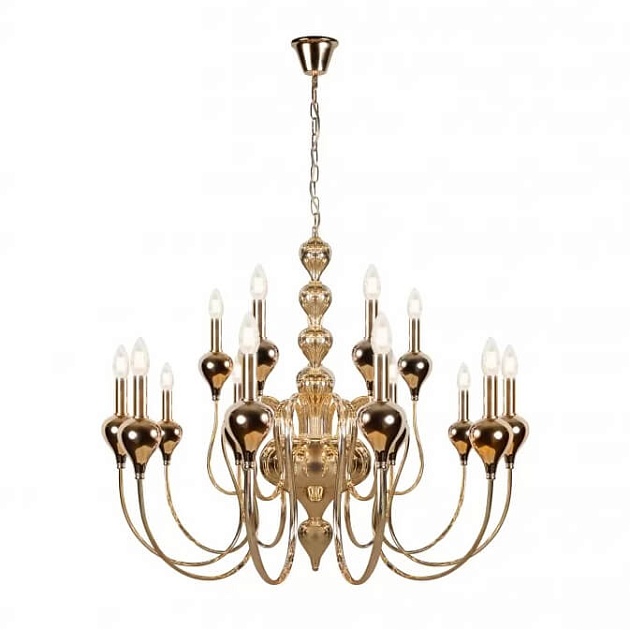 Подвесная люстра iLamp Lady 88003-10+5 GD Фото № 1