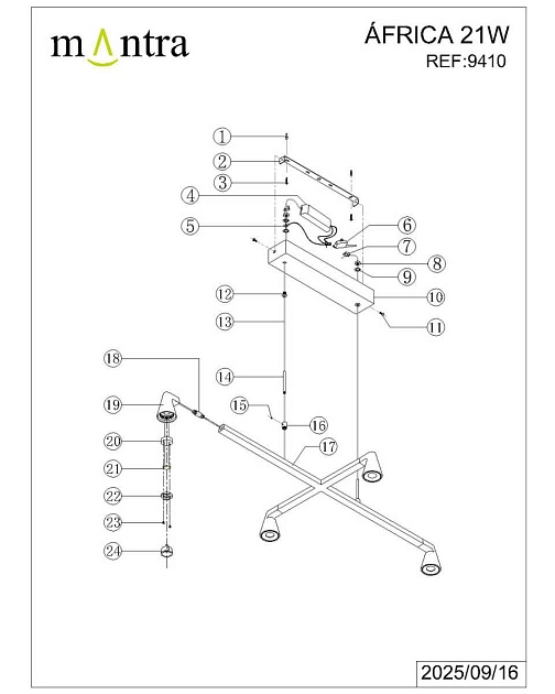 Подвесная люстра Mantra Africa 9410 изображение 4 Подвесная люстра Mantra Africa 9410 Фото № 4
