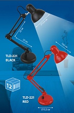Настольная лампа Uniel TLI-221 Black E27 UL-00002120 2