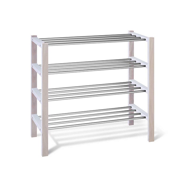 Обувница Sheffilton Альберо SHT-SR9-4 беленый/алюм.металлик 2956816801 Фото № 1