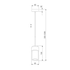 Подвесной светильник Eurosvet Pebble 50264/1 черный 1