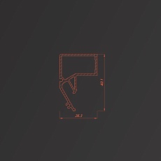 Потолочный парящий профиль Flexy для натяжных потолков 2392 FLY 03 9016 1