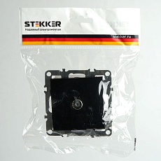 ТВ-розетка Stekker Эрна черный PST00-9108-03 49152 1