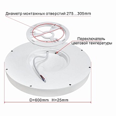 Потолочный светодиодный светильник Citilux Бейсик CL738501V 4