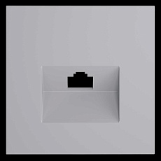 Накладка для розетки компьютерной RJ45 кат.6, S70 (серый) Voltum VLS001316 2