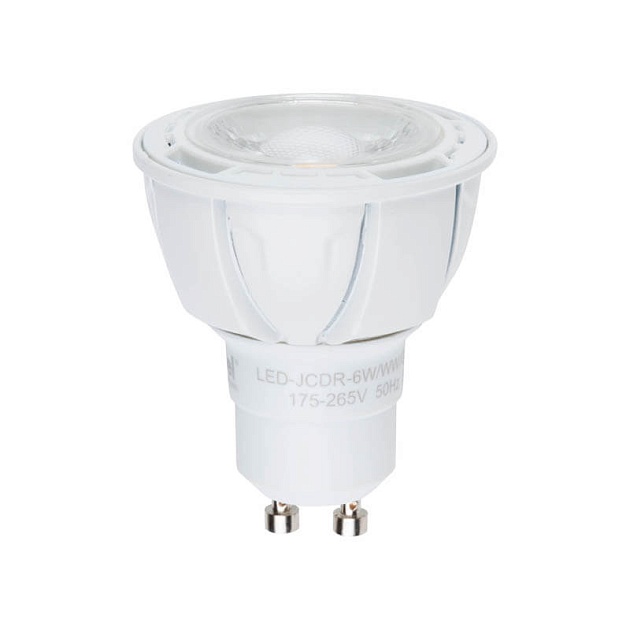 Лампа светодиодная диммируемая Uniel GU10 6W 4000K матовая LED-JCDR 6W/NW/GU10/FR/DIM PLP01WH UL-00003988 фото 