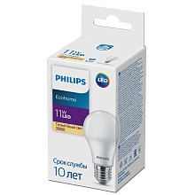 Лампа светодиодная Philips E27 11W 3000K матовая 929002299217 1