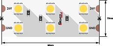 Светодиодная влагозащищенная лента DesignLed 28,8W/m 120LED/m 5050SMD теплый белый 5M 000523 1