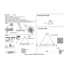 Подвесная люстра Crystal Lux GARDEN SP9 D800 GOLD 2