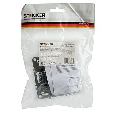 Розетка 2P Stekker Эрна черный PST10-9109-03 49153 2