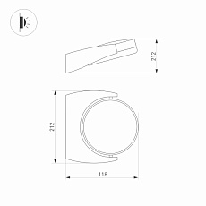 Уличный настенный светодиодный светильник Arlight LGD-Eye-Wall-6W Warm3000 029979 1