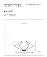 Подвесной светильник Lucide Diamond 73407/63/02 1