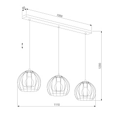 Подвесной светильник TK Lighting 4483 Universo Black 1