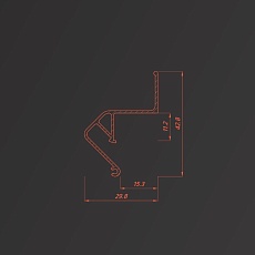Стеновой парящий профиль Flexy для натяжных потолков 6675 FLY 01 1