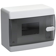 UNION Compact Корпус пластиковый ЩРН-П-6 IP41 черная прозрачная дверь IEK UIC-KP12-N-06-41-K01