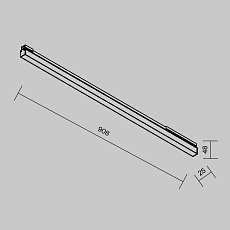 Уличный трековый светильник Maytoni Outdoor O-TR02-1-S-24WB4K 1