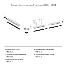 Торцевая заглушка для профиля TR3030-AL Denkirs Solid Profi TR3060-AL 1
