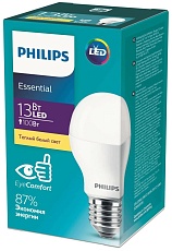 Лампа светодиодная Philips E27 13W 3000K матовая 929002305087 1