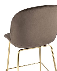 Барный стул Stool Group Турин со спинкой велюр коричневый золотые ножки 8329C VELVET BROWN 5