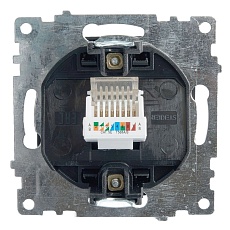 Розетка компьютерная RJ-45 Stekker Катрин черный GLS00-7107-05 39613 1