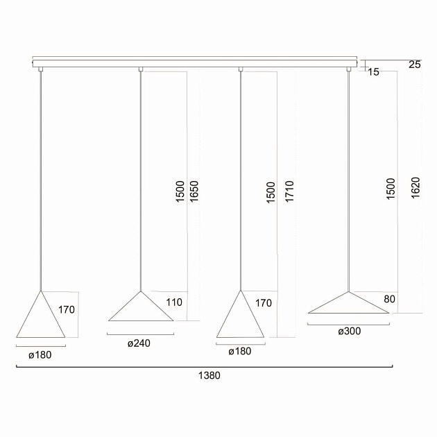 Подвесная люстра Mantra Cono 9458 изображение 14 Подвесная люстра Mantra Cono 9458 Фото № 14