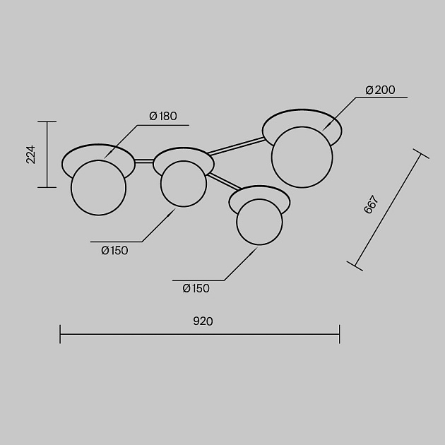 Потолочная люстра Maytoni Star sky MOD291CL-04BS Фото № 6
