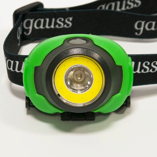 Налобный светодиодный фонарь Gauss от батареек 65х54 180 лм GF303 фото 4