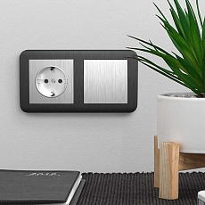 Выключатель одноклавишный проходной Werkel cеребряный рифленый W1112009 4690389158902 3