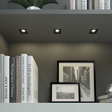 Встраиваемый светодиодный светильник Elektrostandard 15271/Led черный a056027 2