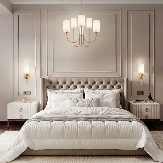 Подвесная люстра Eurosvet Abbey 60164/6 латунь Smart Фото № 6