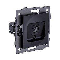 Розетка Ethernet RJ45 Cat.5, черный Kollinger REA-016BK для Aspekt, Eleganz, Reflex 1