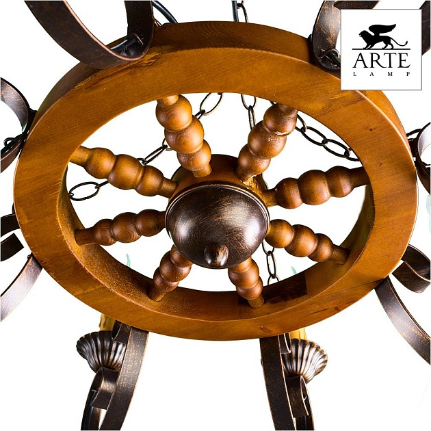 Подвесная люстра Arte Lamp Taverna A9520LM-8BR изображение 3 Подвесная люстра Arte Lamp Taverna A9520LM-8BR Фото № 3