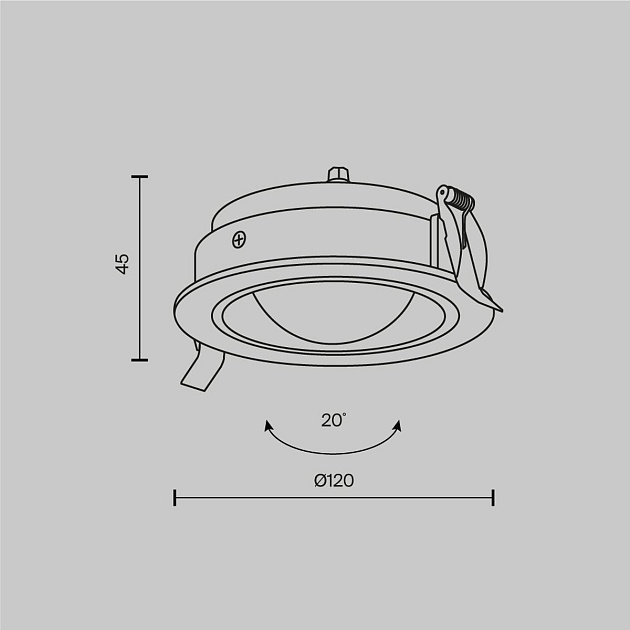 Встраиваемый светодиодный светильник Maytoni Technical Downlight Lens DL105-12W4K-W Фото № 2