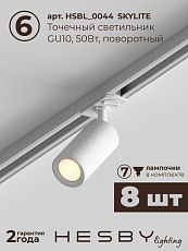 Накладная однофазная трековая система Hesby Lighting Skylite №3 со светильниками HSBL_kompl_S003_NI3W3K 1