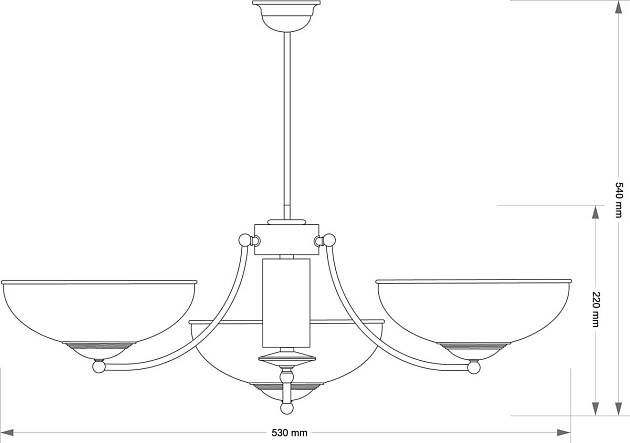 Подвесной светильник KUTEK  N N-ZW-3(P) Фото № 3