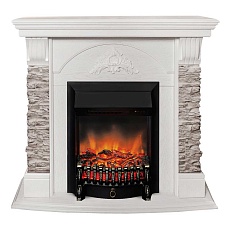Электрокамин Realflame Athena GR WT с очагом Fobos Lux Black RC 302132