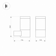 Уличный настенный светодиодный светильник Arlight LGD-Stem-Wall-10W Warm3000 029985 2