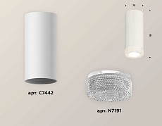 Комплект накладного светильника Ambrella light Techno Spot XS7442010 SWH/CL белый песок/прозрачный (C7442, N7191) 1