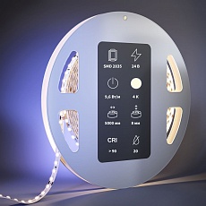 Светодиодная лента Maytoni 9,6W/m 128LED/m 2835SMD дневной белый 5M 201098 2