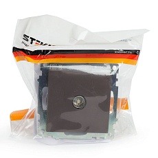 ТВ-розетка RJ-45 Stekker Катрин шоколад GLS00-7108-04 49024 4