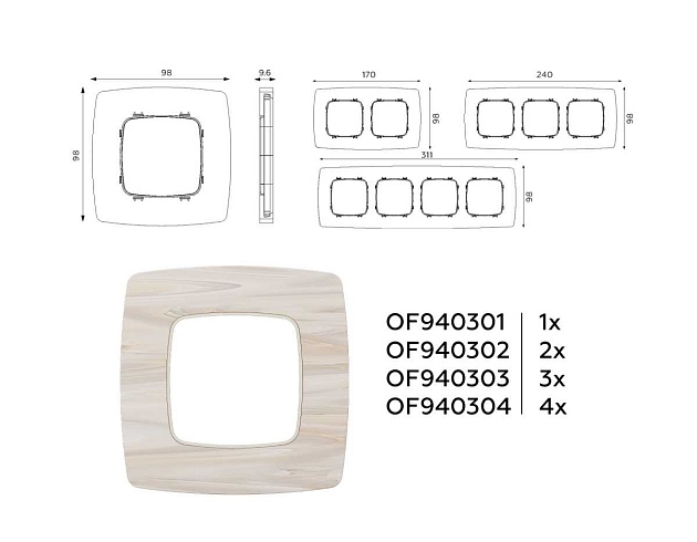 Рамка AMBRELLA VOLT OF940301 Фото № 4